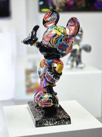 Patryk Konrad - Mickey Pop Art Holographic Sculpture:, Antiquités & Art