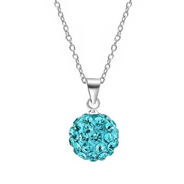 Fako Bijoux - Ketting - Disco Dots - Hanger - Turquoise, Verzenden, Nieuw