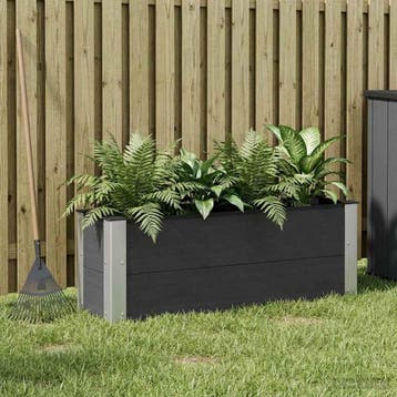vidaXL Verhoogde plantenbak Zwart 100 x 30 x 36 cm WPC en, Verzenden