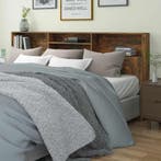 vidaXL Hoofdbordkast 220x19x103,5 cm gerookt eikenkleurig, Huis en Inrichting, Slaapkamer | Bedden, Verzenden, Nieuw