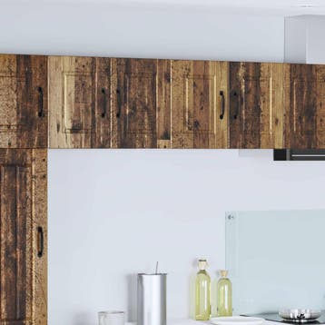 vidaXL Wandkast PORTO 2 st Oudhout Bewerkt hout, Verzenden, Nieuw
