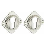 Set van twee PC-plaatjes Nouveau glans nikkel, Nieuw, Overige materialen