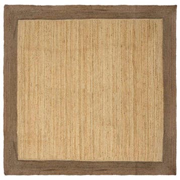 vidaXL Vloerkleden Grijs 240 x 240 cm Jute, Verzenden