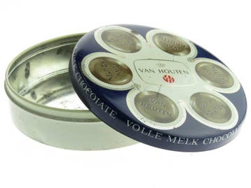 Blik - Van Houten volle melk chocolade, Verzamelen, Verzenden, Gebruikt