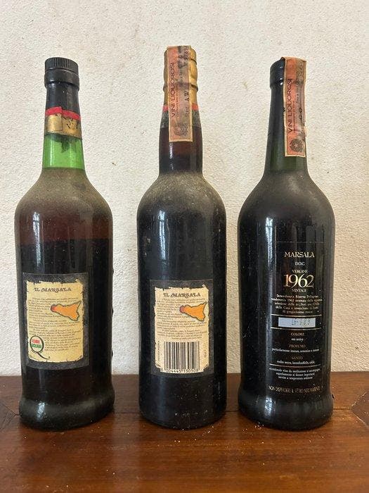Carlo Pellegrino - Marsala DOC, Riserva, Vergine - 3 Fles, Verzamelen, Wijnen