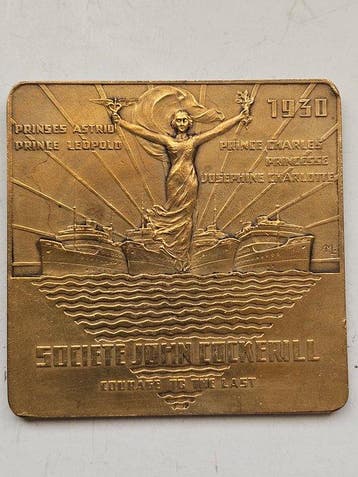 België. Medal Bronzen Plaquette verguld, Godin Nike