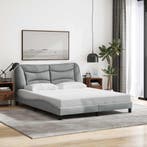 vidaXL Bedframe zonder matras Hvar stof lichtgrijs 160x200, Verzenden