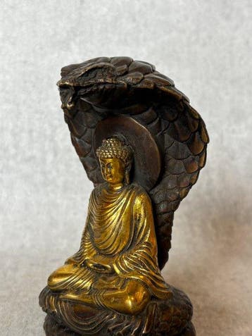 Boeddha / Naga - Bronze - Chine (Sans prix de réserve)