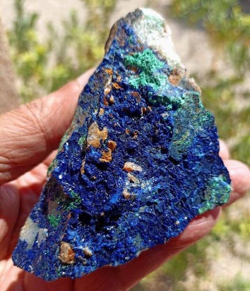 Prachtig!! Azuriet van Kaap Garonne en malachiet, prachtige, Verzamelen, Mineralen en Fossielen