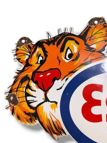 Esso - Plaque émaillée - Émail