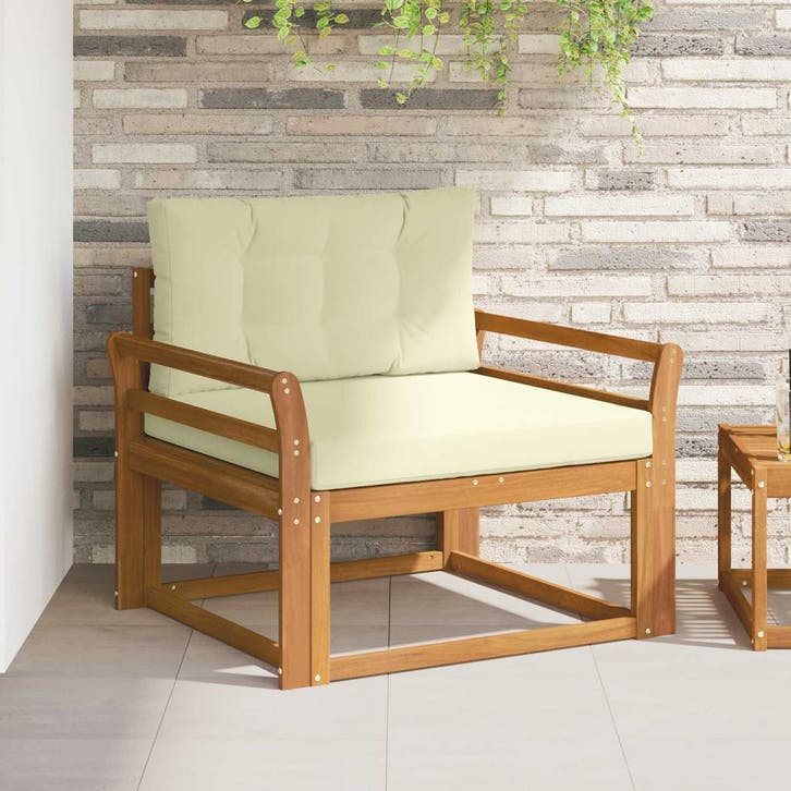 vidaXL Buiten Midden Sofa Naturel, Maison & Meubles, Canapés | Repose-pieds & Poufs, Envoi