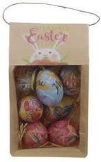 Gekleurde eieren papieren hangdecoratie set van 8 stuks, Nieuw
