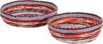 2dekans | Casa Vivante Gestreepte Schaal - 2 stuks - Karton, Huis en Inrichting, Ophalen of Verzenden, Nieuw