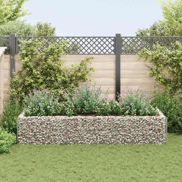 vidaXL Gabion plantenbak verhoogd 270x90x50 cm staal, Verzenden