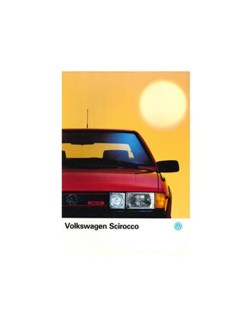 1988 VOLKSWAGEN SCIROCCO BROCHURE NEDERLANDS, Nieuw
