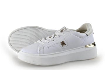 Tommy Hilfiger Sneakers in maat 37 Wit, Kleding | Dames, Verzenden, Wit, Zo goed als nieuw, Sneakers
