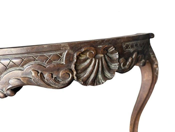 Salontafel - Antiek Frans Walnotenhout Louis XV oval, Antiquités & Art, Antiquités | Autres Antiquités