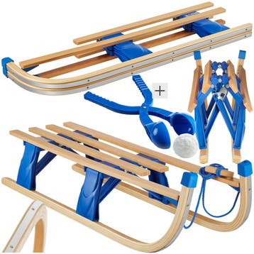 Houten slee Jeffrey, Verzenden, Nieuw