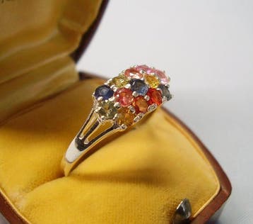Zonder minimumprijs - Ring Zilver - 1.95ct. tw. Saffier -, Nieuw
