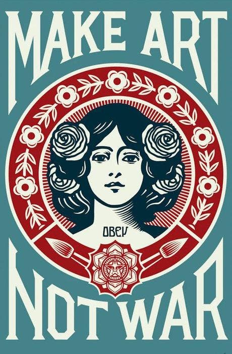 Shepard Fairey (OBEY) - Shepard Fairey (OBEY) - (Blue, Antiek en Kunst, Kunst | Tekeningen en Fotografie