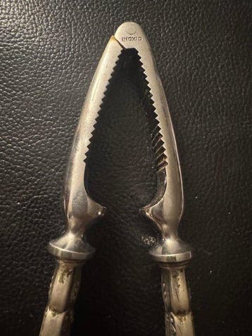 Notenkraker - Zilver - Decoratieve zilveren notenkraker, 20e