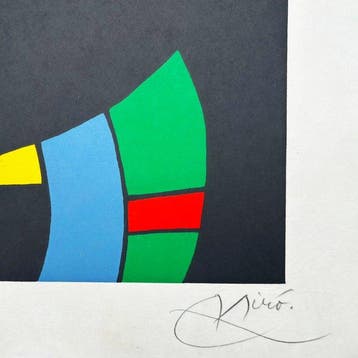 Joan Miro (1893-1983) - Les Lezard aux plumes dor