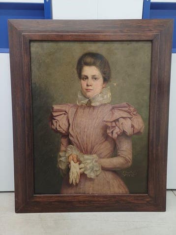 Karel Jongelinghs (1871-?) - Portret van een jonge dame, Antiek en Kunst