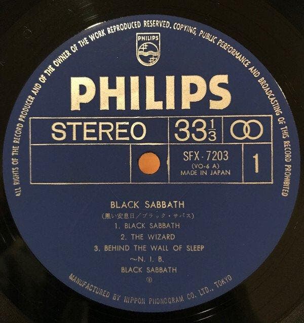 Black Sabbath - Black Sabbath - LP - Japanse persing, 1ste, CD & DVD, Vinyles Singles