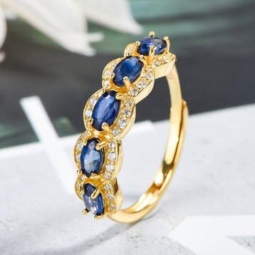 Zonder minimumprijs - Ring - 18 karaat Zilver, Verguld, Geel, Nieuw