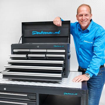 Datona Gereedschapskist met 9 laden - zwart - Datona, Ophalen of Verzenden