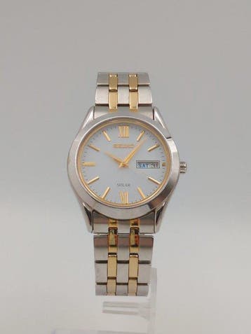 Seiko - Solar - Zonder minimumprijs - V158-0BA0 - Heren -