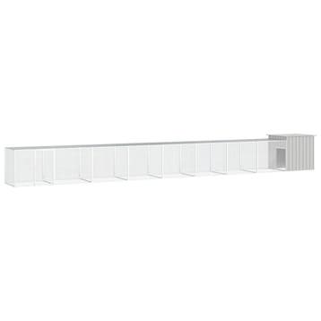 vidaXL Kippenhok 900x91x100 cm gegalvaniseerd staal grijs, Verzenden, Nieuw