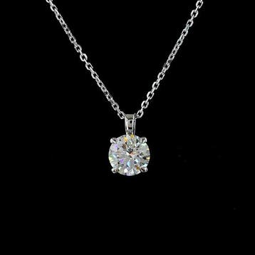 Zonder minimumprijs - Hanger - 14 karaat Witgoud - 1.00ct.