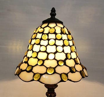 Tiffany style - Tafellamp - Glas-in-lood