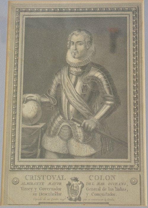Bartolomé Vázquez - Cristóbal Colón - Retratos de Españoles, Antiek en Kunst, Antiek | Boeken en Manuscripten
