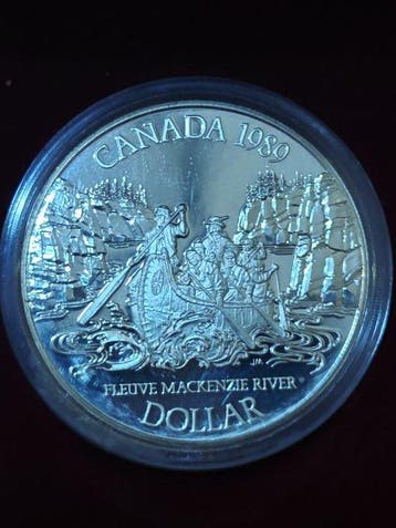 Canada. Elizabeth II. 1 Dollar 1989 (Zonder minimumprijs), Postzegels en Munten