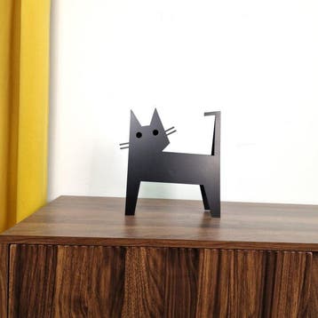 José Soler Art - The Cat KH. Black - No Reserve, Antiquités & Art