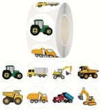Sluitstickers trekkers tractor grondverzet beloning rond