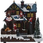 2dekans | Kerstdorp huis - met beweging, led verlichting en, Diversen, Kerst, Ophalen of Verzenden, Nieuw