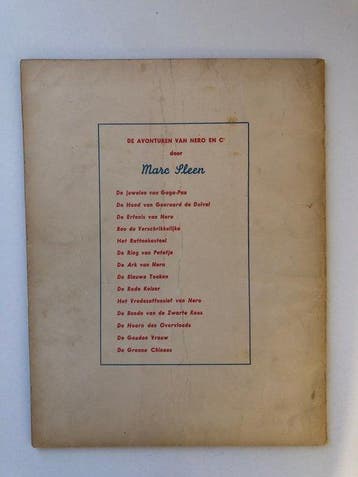 Nero 13 - De groene chinees - 1 Album - EO - 1955, Boeken, Stripverhalen, Nieuw