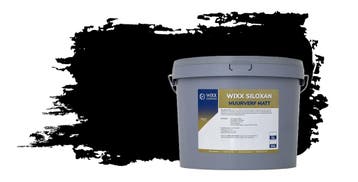 Wixx Siloxan Buitenlatex Matt RAL 9005 | Gitzwart 10L, Verzenden, Nieuw