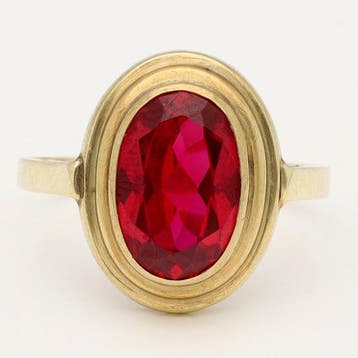 Bague - 14 carats Or jaune Rubis, Bijoux, Sacs & Beauté