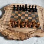 Schaakspel - en bois d’olivier – fait main - Hout