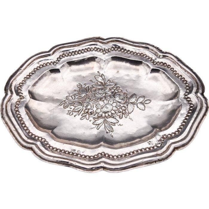 ERAS - Plateau - Finales du XVIIIe siècle - Barcelone -, Antiek en Kunst, Antiek | Zilver en Goud