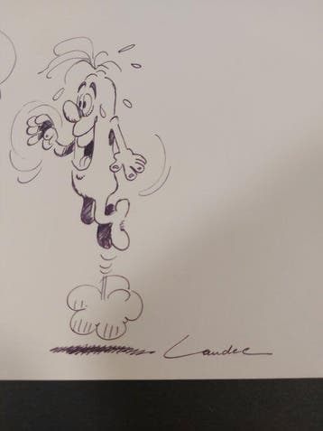Laudec - 1 Oorspronkelijke gesigneerde tekening + afdruk -, Nieuw