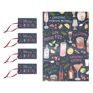 Kerst Inpakpapier Cocktail, Hobby en Vrije tijd, Verzenden, Nieuw