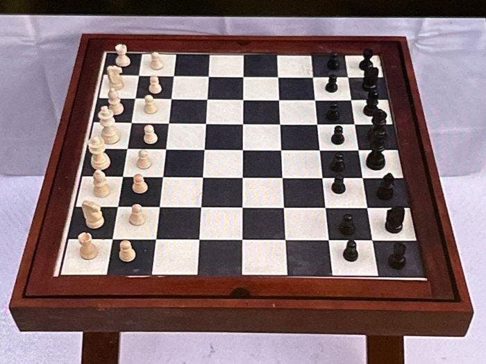 Table déchecs - Bois, Plastique - Table pliante, Antiek en Kunst, Curiosa en Brocante