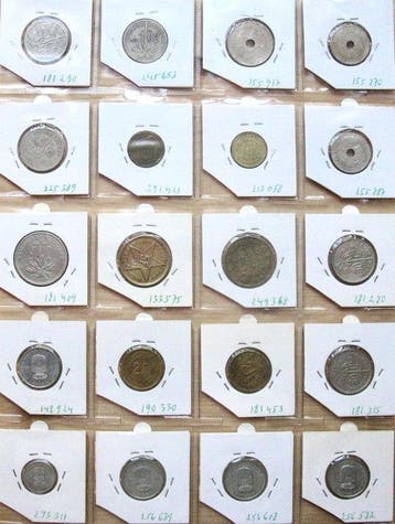 Belgisch-Congo. 20 different coins | 1911-1960 | 5 Centime -