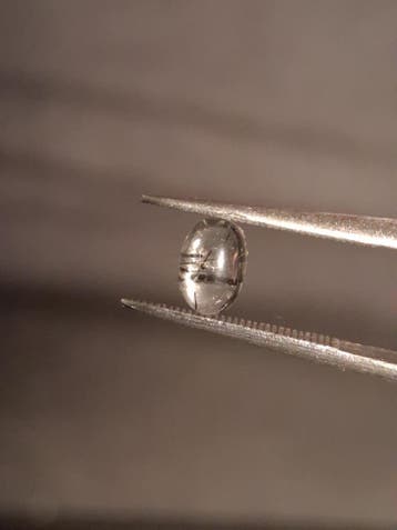 Natural Rutilated Quartz - oval cabochon - black rutile quar, Verzenden