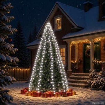 vidaXL Kerstboomverlichting met 400 LEDs koudwit net 400 cm, Verzenden